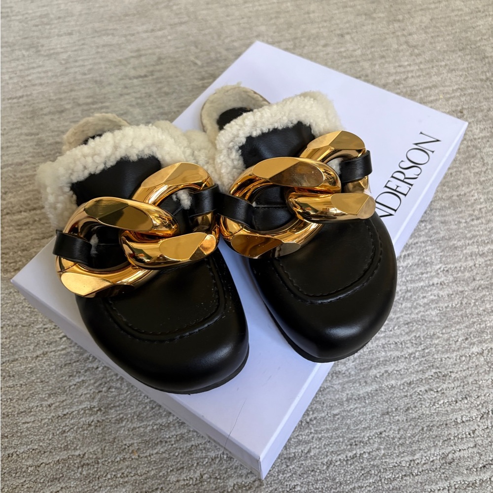 JW Anderson Shearling Slides